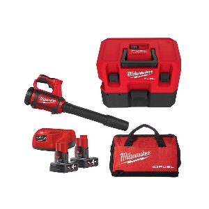 ชุดคอมโบ M12 สำหรับดูดและเป่าพร้อมกระเป๋าทำความสะอาด MILWAUKEE No.M12 FPP2CB-401BLR Combo Set For Suction and Bag Cleaning