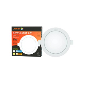 โคมไฟดาวไลท์กลม LAMPTAN No.EMIT Led Downlight :Daylight , 25w  8&quot;