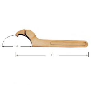 CARLTSO NO.EX208S-3275B Wrench Adjustable Hook (Non-Sparking Tools)BE-CU 32/75mm.