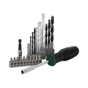 ชุดดอกสว่านและดอกไขควง พร้อมด้ามไขควง BOSCH No.2607017201 Drill and Screwdriver Bit Set (27 Pcs)