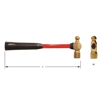 CARLTSO NO.EX101-500A Hammer (Non-Sparking Tools) Ball Peen AL-BR 500g