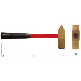 CARLTSO NO.EX102-500B Hammer (Non-Sparking Tools) Cross Peen BE-CU 500g