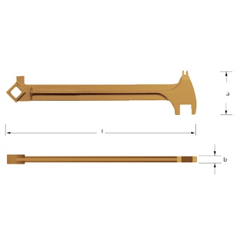 CARLTSO NO.EX110-400A Wrench Bung AL-BR 400mm.