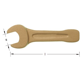 CARLTSO NO.EX200-19A Wrench Striking Open End (Non-Sparking Tools) AL-BR 19mm.