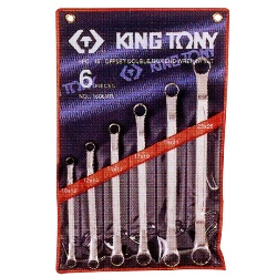 ชุดประแจแหวนคอ 45 องศา KING TONY NO.1606MR Box Wrenches 45 Set , Size (6pcs/set)