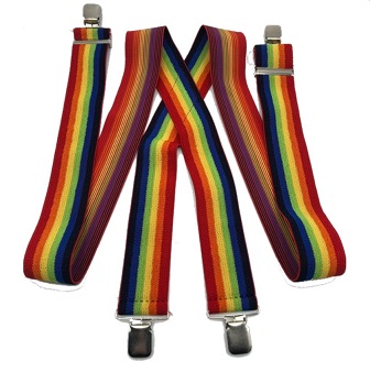 KLEIN NO.60208RB Supenders Nylon-Web Suspenders rainbow