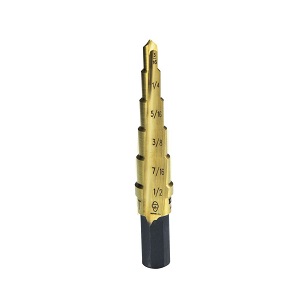 KLEIN NO.59005T Titanium-Nitride Coated Step-Drill Bits Size (3/16 to 1/2)