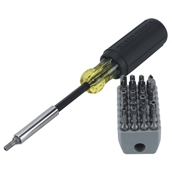 KLEIN NO.32510 Magnetic Screwdriver with 32 Piece Tamperproof Bit Set