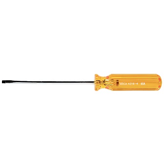 KLEIN NO.A216-4 Cabinet Tip Screwdrivers Round Shanks size 3.2 mm x 4&quot; (102mm.)