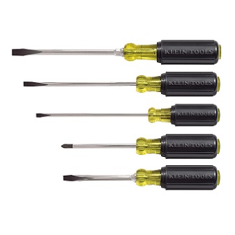 KLEIN NO.85075 5-Piece Cushion Grip Screwdriver Set