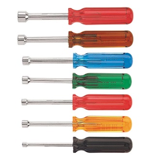 KLEIN NO.89004 7-Piece Nut Driver Set 3 Shafts