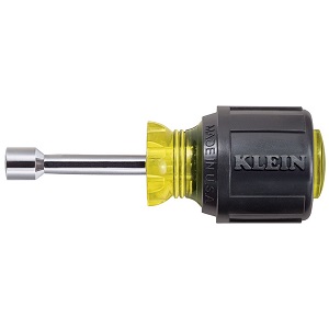 KLEIN NO.610-1/4 Red Cushion Grip Stubby Nut Drivers Tip size 1/4&quot; x 1-1/2&quot; (38mm.)