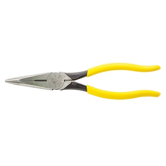 KLEIN NO.D203-8 Heavy Duty Long Nose Pliers Side Cutting size 8-7/16&quot; (214mm.)