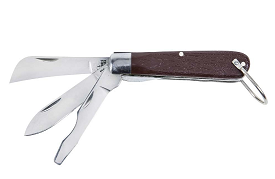 KLEIN NO.44038 2-and 3-Blade Pocket Knives-Sharp Point and Spearpoint; Slitting Blades