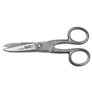 KLEIN NO.2100-9 Stainless Steel Electricians Scissors - Stripping Notches Size 5-1/4 (133mm.)