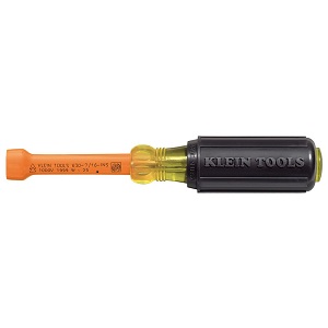 KLEIN NO.630-1/4-INS Insulated Cushion Grip Nut Drivers size 6-3/4&quot; (171mm.)