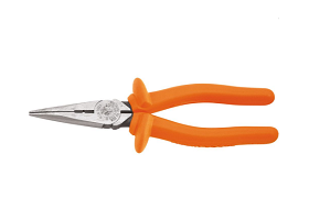 KLEIN NO.D203-8N-INS Insulated HD Long Nose Pliers Cutting size 8-7/8&quot; (225mm.)