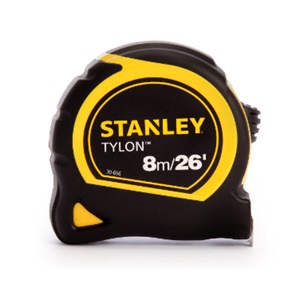 ตลับเมตรสีเหลืองหุ้มยาง STANLEY NO.STHT30656-8 (30-656N) Measuring tape , 8 M.