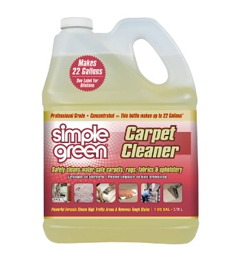 SIMPLE GREEN NO.15128 Carpet Concentrate Cleaner Bottle size 1 gal.