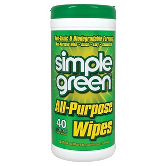 SIMPLE GREEN NO.13312 All Purpose Wipes, Size 40 Count