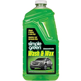 SIMPLE GREEN NO.43272 Car Wash &amp; Wax Concentrate Bottle Size 67.6 oz. (2 L)