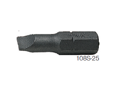 KOKEN NO.108S-L25-5.5 Slotted Bit ดอกไขควงแบน แกน 1/4&quot;, 5.5mm., T0.8xW5.5, D6.35mm.