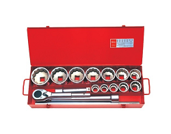 KOKEN NO.8225M Set Socket Metric in Metal Box 12P (15pcs/set) ชุดบ๊อกซ์