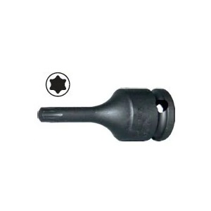 ลูกบ๊อกซ์เดือยโผล่ท๊อกซ์มีรู KOKEN NO.13026-50-T27 3/8&quot;Dr. Impact Torx Bit Socket, L 50mm. D 19mm., Size T27