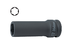 KOKEN NO.14310M-11 1/2&quot;Dr. Surface Drive Impact Socket 11mm. L 80, 6P ลูกบ๊อกซ์ลม ถนอมมุมน๊อต