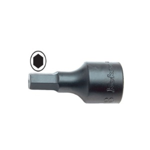 ลูกบ๊อกซ์เดือยโผล่ 6P KOKEN NO.4012M-L75-6 1/2&quot;Dr. Inhex Bit Socket, L 75mm. Size 6mm.