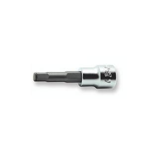 บ็อกซ์เดือยโผล่ KOKEN NO.3015M-L100-6 3/8”Dr. Inhex Bit Socket with Grip Ring, L 100mm. Size 6mm.