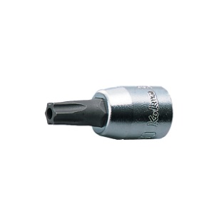 บ็อกซ์เดือยโผล่ท๊อกซ์มีรู KOKEN NO.2025TH-T20H 1/4&quot;Dr. Tamper Resistant Torx Bit Socket, T20H