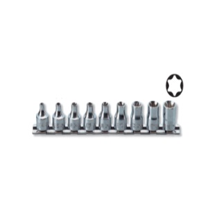 ชุดลูกบ๊อกซ์สั้นท๊อกซ์ KOKEN NO.RS3425/9 Trox Socket Set on Rail, E4-E16 9pcs.