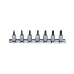 ชุดบ๊อกซ์เดือยโผล่ท๊อกซ์ KOKEN NO.RS2025/7-HOLE (L28)(TH) 1/4&quot;Dr. Set Tamper Resistant Torx Bit Socket 7pcs