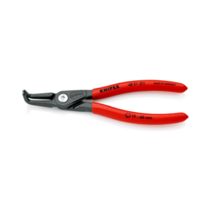 คีมหนีบแหวนงอ KNIPEX NO.48 21 J21 Precision Circlip Pliers to assemble internal circlips into bores :Spring Steel ,19-60 mm. (165mm.)