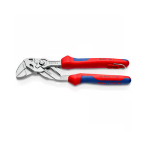 คีมประแจ KNIPEX No.86 05 180T Plier Wrench with integrate safety lug for attatching a tool tether , 7&quot; (180mm.)