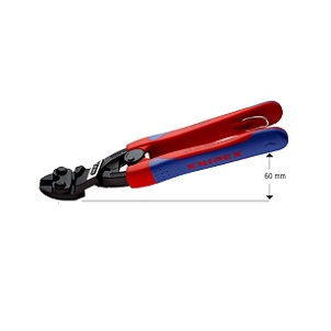 KNIPEX NO.71 02 200 T Compact Bolt Cutters with integrate safety lug for attatching a tool tether, 200mm.