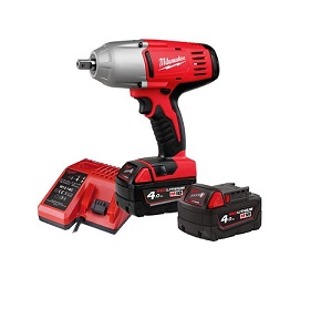 สว่านไร้สายระบบกระแทก MILWAUKEE NO.HD18HIW-402C M18 Heavy Duty Impact Wrench 1/2&quot;SD, 640Nm,18V, 2pcs. 4Ah