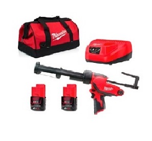 ปืนยิงซิลิโคนไร้สาย MILWAUKEE NO.M12PCG/310C-202C Caulking Gun (Charger ,2 Battery)