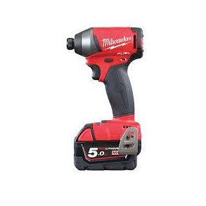 ไขควงกระแทกไร้สาย MILWAUKEE NO.M18FQID-502X Fuel Surge Hydraulic M18 1/4&quot; Impact driverl, 18V 5.0AH