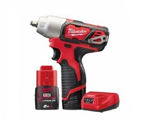 บล็อคกระแทกไร้สาย MILWAUKEE NO.C12BIW12-202C M12 impact wrench 1/2&quot;SD, 12V, 2pcs 2.0Ah