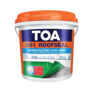 สีน้ำอะครีลิค กันซึมทาดาดฟ้า TOA No.201 ROOFSEAL , 4 KG. (Brown)