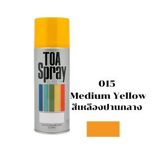 สีสเปรย์ TOA No.015 Spray paint : MEDIUM YELLOW , 400cc