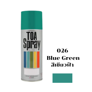 สีสเปรย์ TOA No.026 Spray paint : BLUE GREEN , 400cc