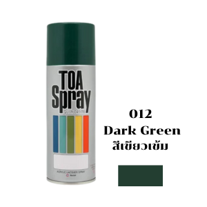 สีสเปรย์ TOA No.012 Spray paint : DARK GREEN , 400cc