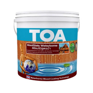 สีย้อมไม้สูตรน้ำ สีไม้สัก TOA No.WG01 WoodStain Waterborne , 1GL. (TEAK)