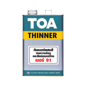 ทินเนอร์สำหรับสีทนความร้อน TOA NO.91 THINNER for Heat Resistant Paint , 1 GL.