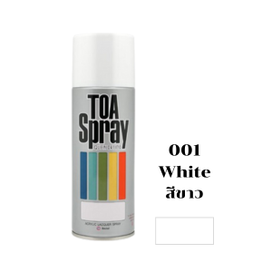 สีสเปรย์ TOA No.001 Spray paint : WHITE , 400cc