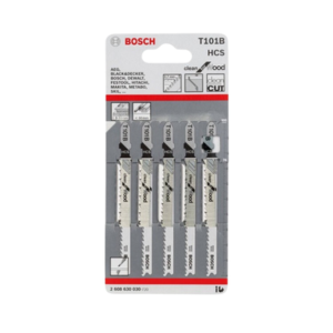 ใบเลื่อยจิ๊กซอว์ ไม้ BOSCH NO.T101B (2608630030) Jigsaw blade , Wood (5pcs/ea)