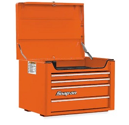 SNAP-ON NO.KRA4014EPJK Top Chest 4 Drawers Electric Orange